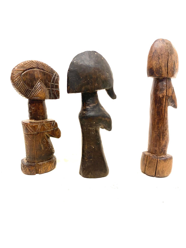 Set von drei kleinen Biga MOSSI-Puppen aus Burkina Faso
