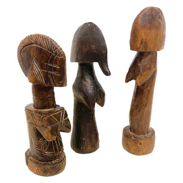 Set von drei kleinen Biga MOSSI-Puppen aus Burkina Faso