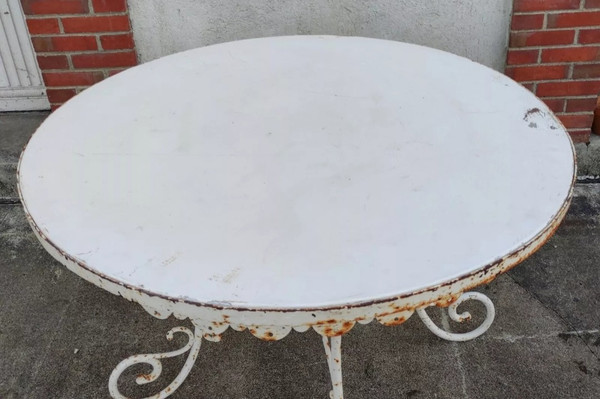 Ancienne table ronde fer forgé 