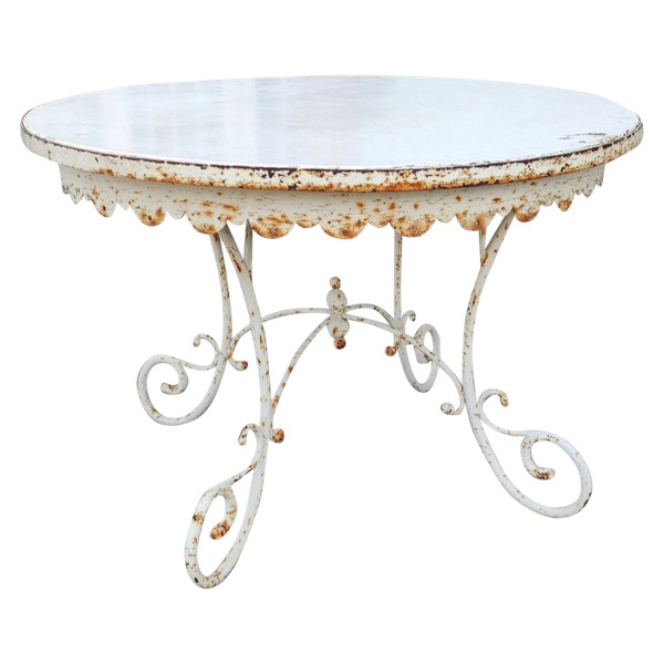 Ancienne table ronde fer forgé 