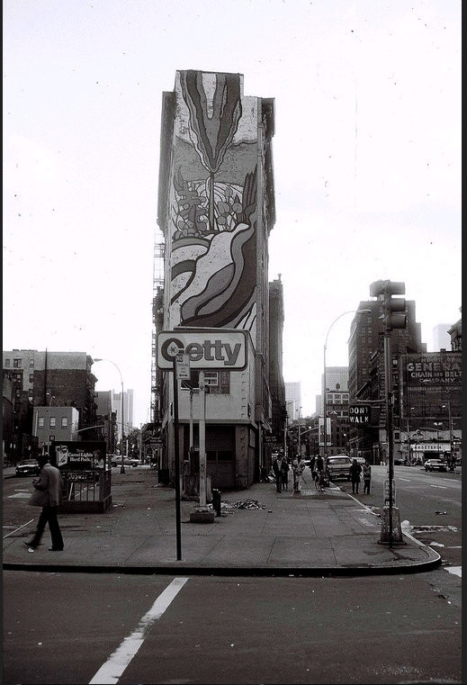Street Art Gemälde: city wall New York von Mel Pezarsky