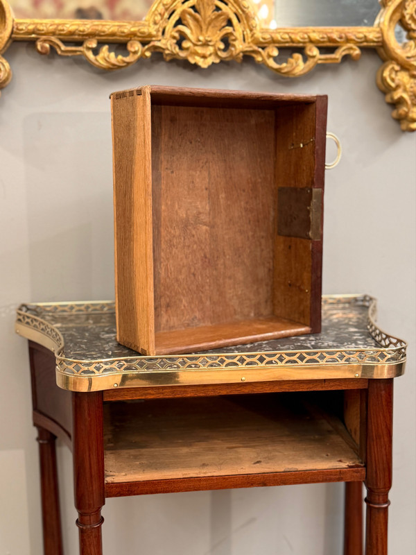Small Mahogany Console Stamped Louis XVI Period About 1780