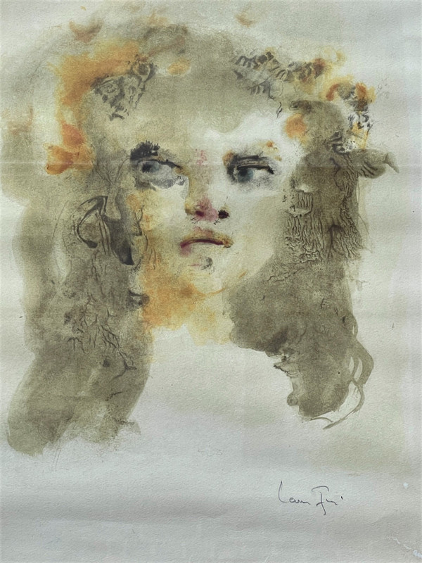 Leonor FINI: volto, litografia firmata e numerata