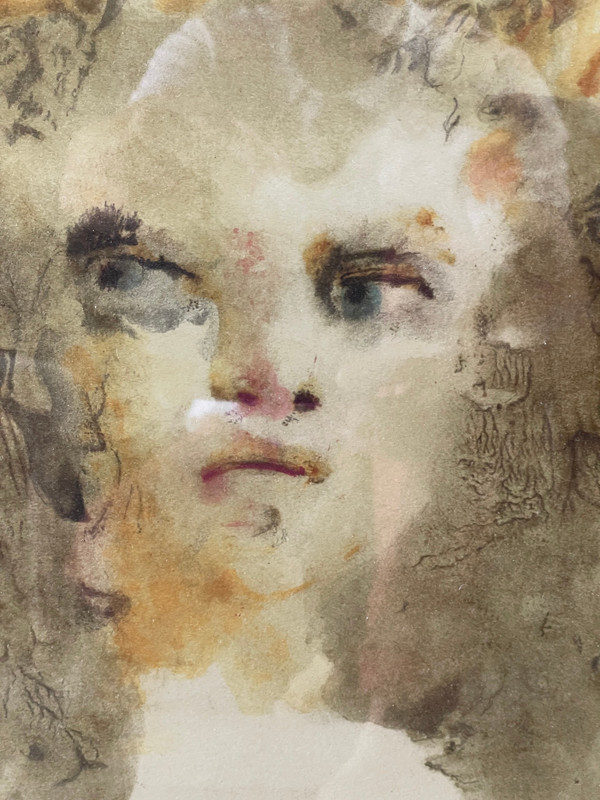 Leonor FINI: volto, litografia firmata e numerata