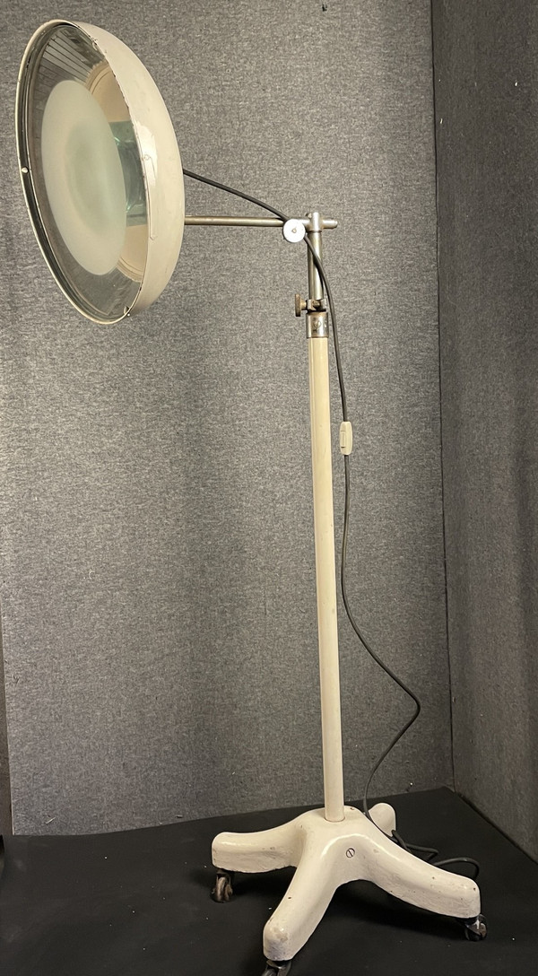 Large surgical lamp, BBT, circa 1950 vintage floor lamp, loft