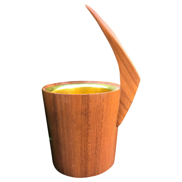Modernist teak champagne or ice bucket 1960