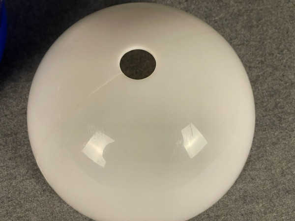 DAUM blue spherical lamp from France in two parts circa 1960
