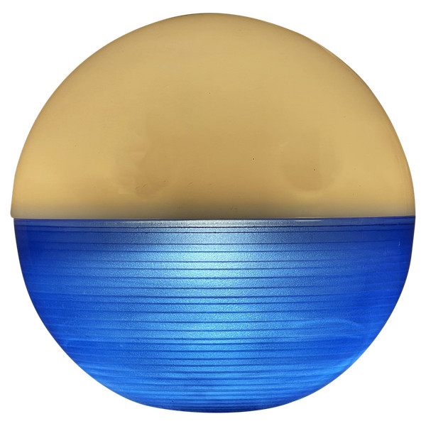 DAUM blue spherical lamp from France in two parts circa 1960