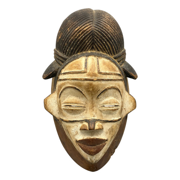 Masque anthropomorphe Okuyi Culture Punu, Sud du Gabon
