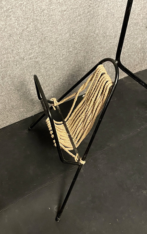 Adjustable floor lamp with magazine rack circa 1950/60