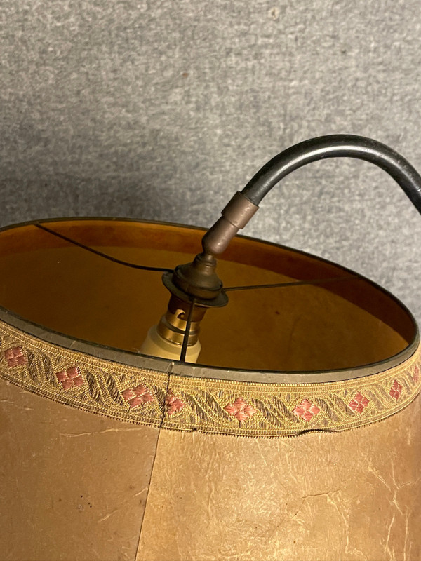 Adjustable floor lamp with magazine rack circa 1950/60