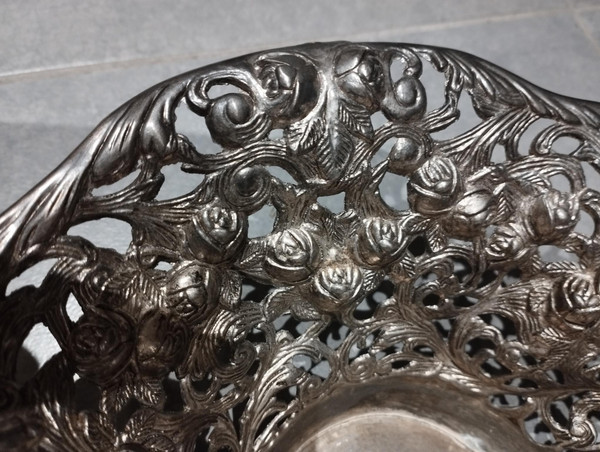 Elégante et grande corbeille, centre de table ancien