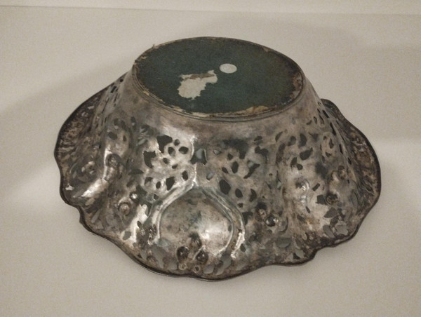 Elégante et grande corbeille, centre de table ancien