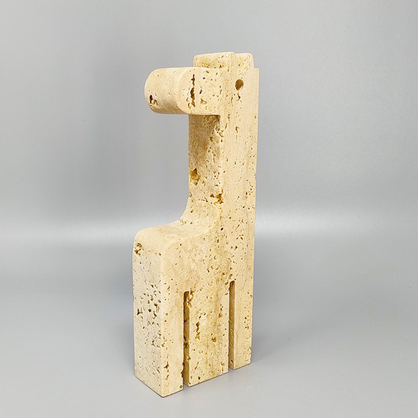 Sculpture originale de girafe en travertin des années 1970 par Enzo Mari pour F.lli Mannelli