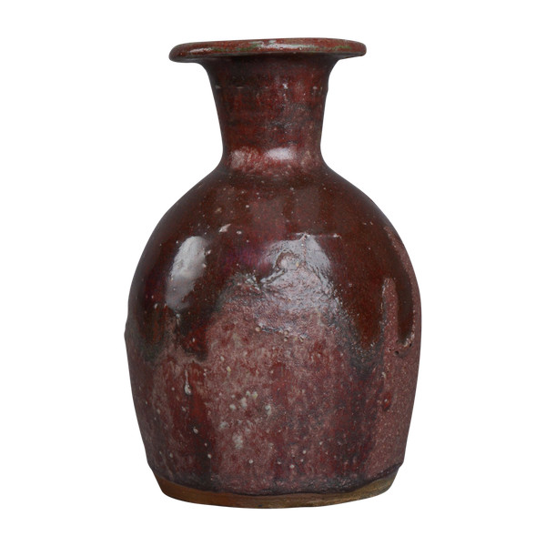 Vassil Ivanoff, Red oblong vase, 1956