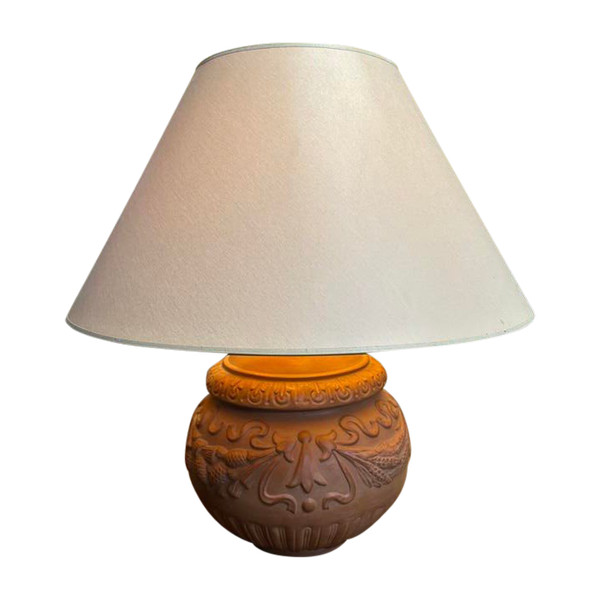 Terrakotta-Tischlampe