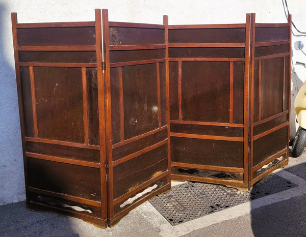 Paravento Con Pannelli Laccati, Giappone Meiji, Fine XIX Secolo