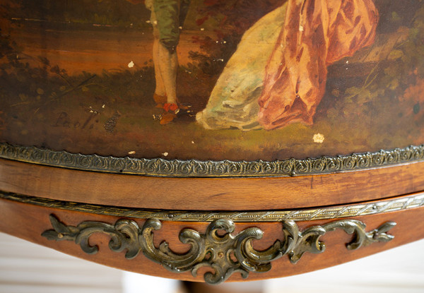Vitrine ancienne dans le goût de Vernis Martin France 19ème siècle.