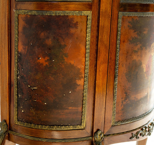 Vitrine ancienne dans le goût de Vernis Martin France 19ème siècle.