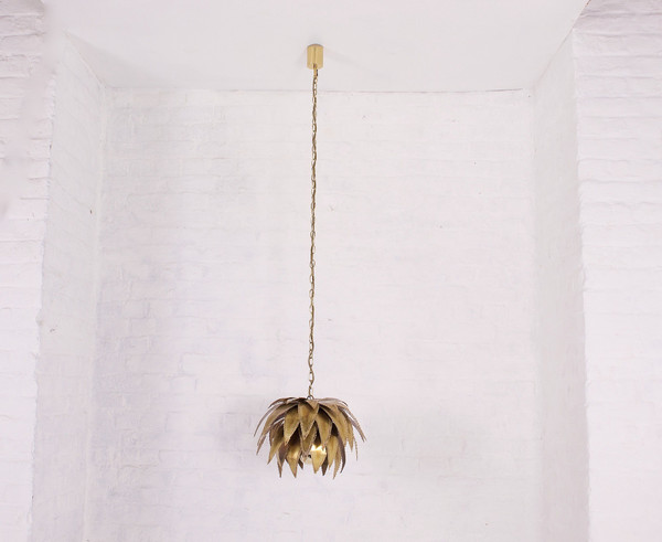 Lampada a sospensione Agave in ottone Maison Jansen