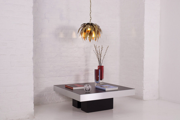 Lampada a sospensione Agave in ottone Maison Jansen