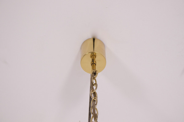 Lampada a sospensione Agave in ottone Maison Jansen