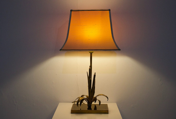 Lampada a canna in ottone di Maison Jansen