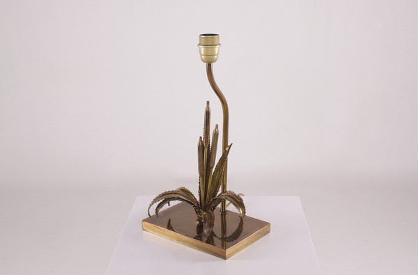 Lampada a canna in ottone di Maison Jansen