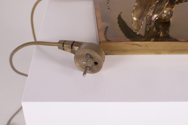 Lampada a canna in ottone di Maison Jansen