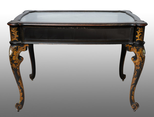 Antica Vetrina Napoleone III Francese, Epoca XIX Secolo.