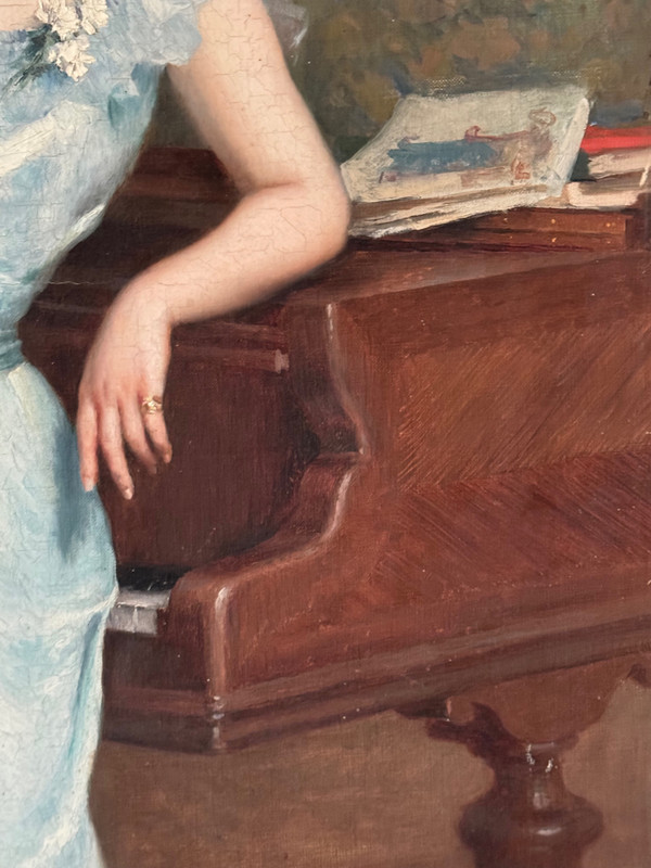 Ein elegantes Gemälde, 1903 von Octave Gallian gemalt
