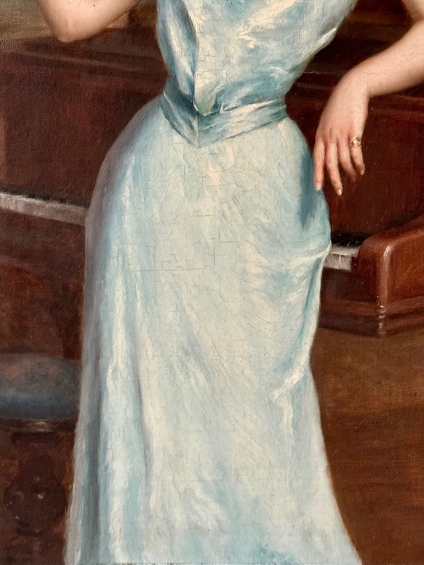 Ein elegantes Gemälde, 1903 von Octave Gallian gemalt