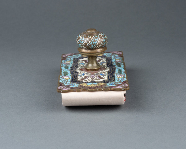 Cloisonné-Email-Schreibtischset, 19. Jahrhundert 