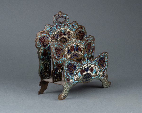 Cloisonné-Email-Schreibtischset, 19. Jahrhundert 