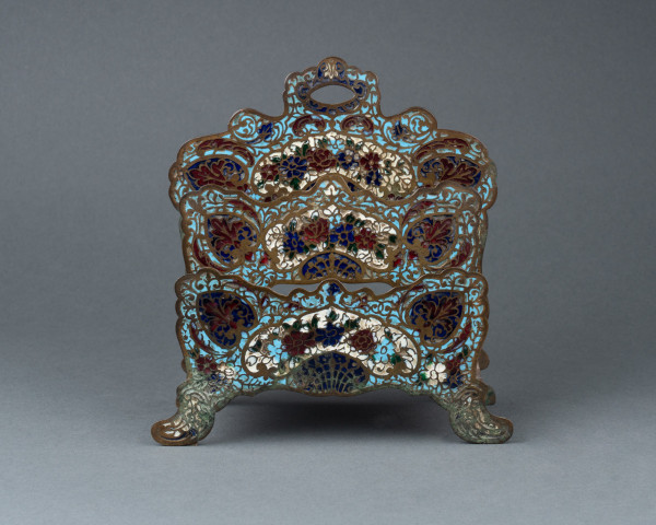 Cloisonné-Email-Schreibtischset, 19. Jahrhundert 