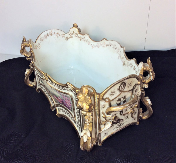 25% OFF UNTIL 11/30 - Large Porcelain Jardinière - 19th Century