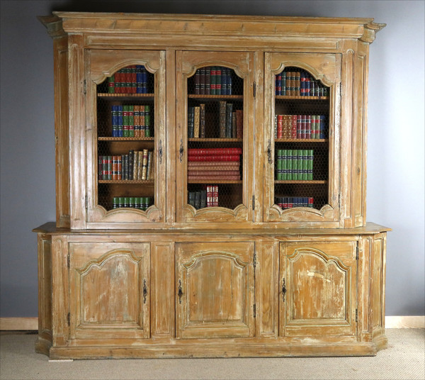 Large bookcase in limed pine