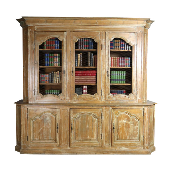 Large bookcase in limed pine