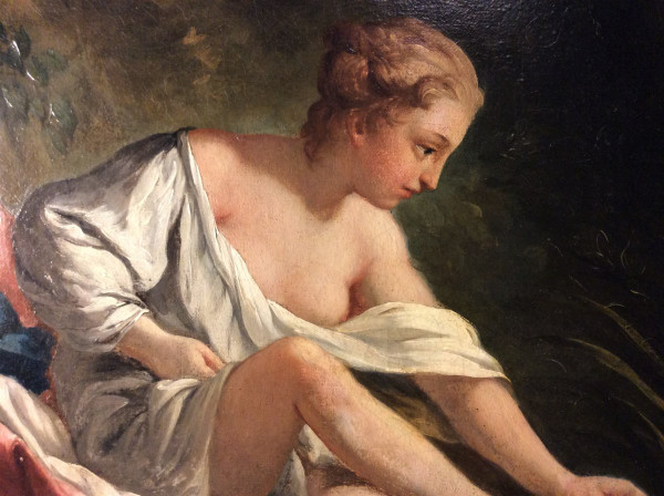 Remise 25\%  - D'après François BOUCHER - La Surprise - Huile sur toile - 19ème