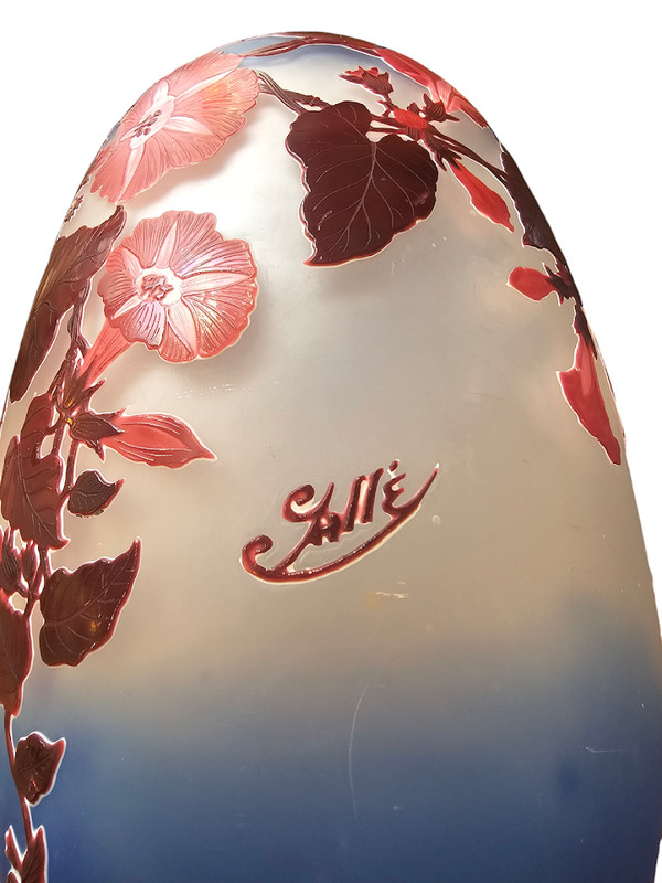 Emile Gallé Important Vase "Volubilis"
