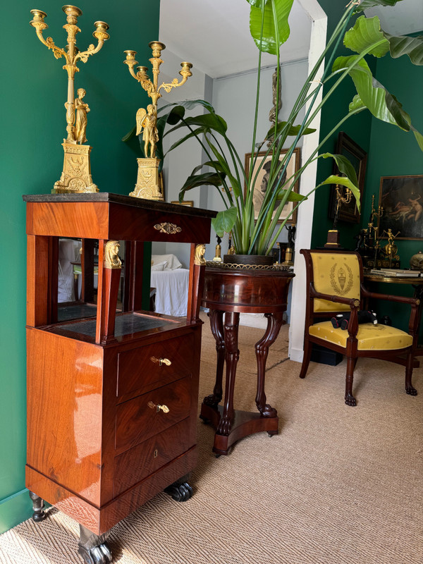 Pierre Benoit Marcion, superb barber shop stamped from the Consulate period, Return from Egypt.