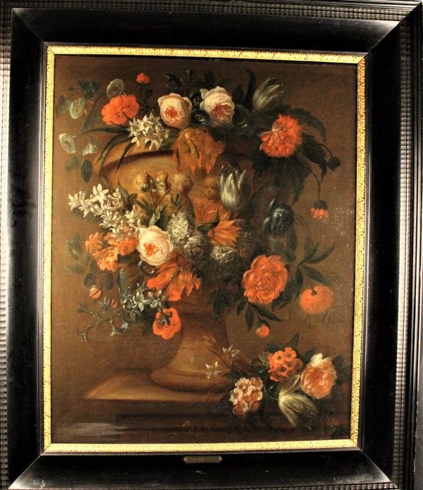 25% discount until 30.11 - VAN Der BEKEN - Vase of Flowers - Oil on Canvas - circa 1730