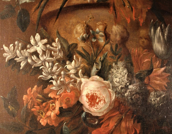 25% discount until 30.11 - VAN Der BEKEN - Vase of Flowers - Oil on Canvas - circa 1730