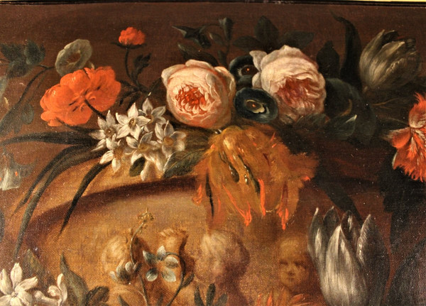 25% discount until 30.11 - VAN Der BEKEN - Vase of Flowers - Oil on Canvas - circa 1730