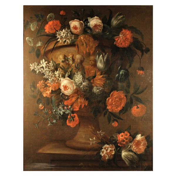 25% discount until 30.11 - VAN Der BEKEN - Vase of Flowers - Oil on Canvas - circa 1730
