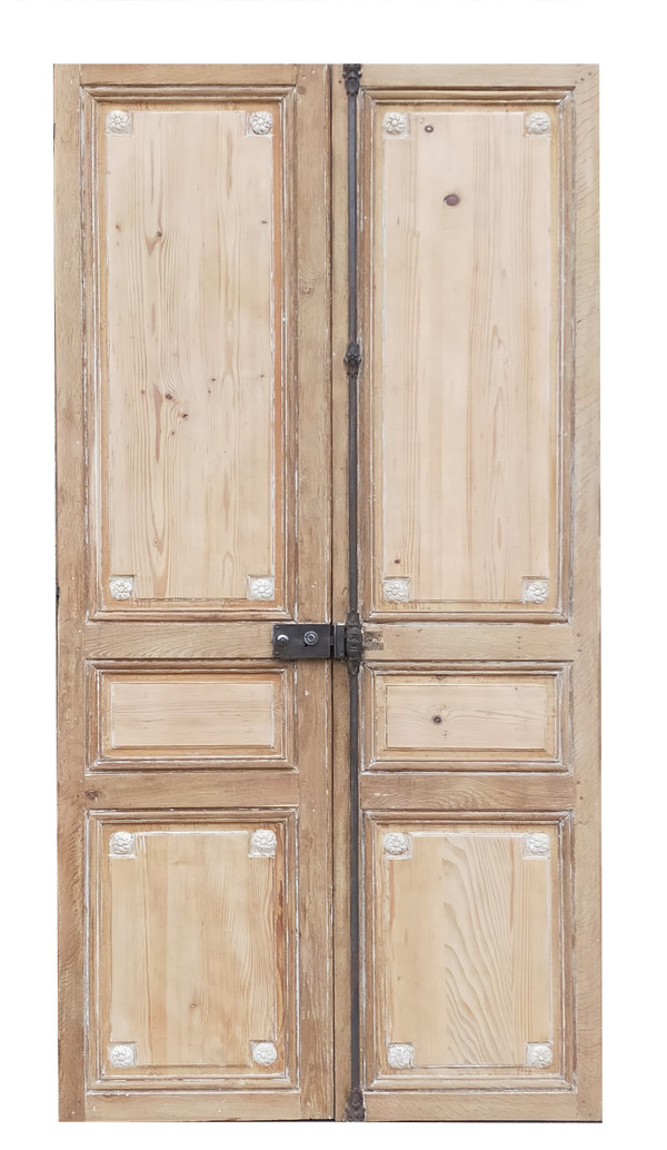 Double Porte Haussmann Epoque 18810 Décorée De Fleurs Et Rinceaux