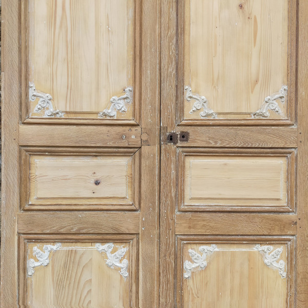 Double Porte Haussmann Epoque 18810 Décorée De Fleurs Et Rinceaux