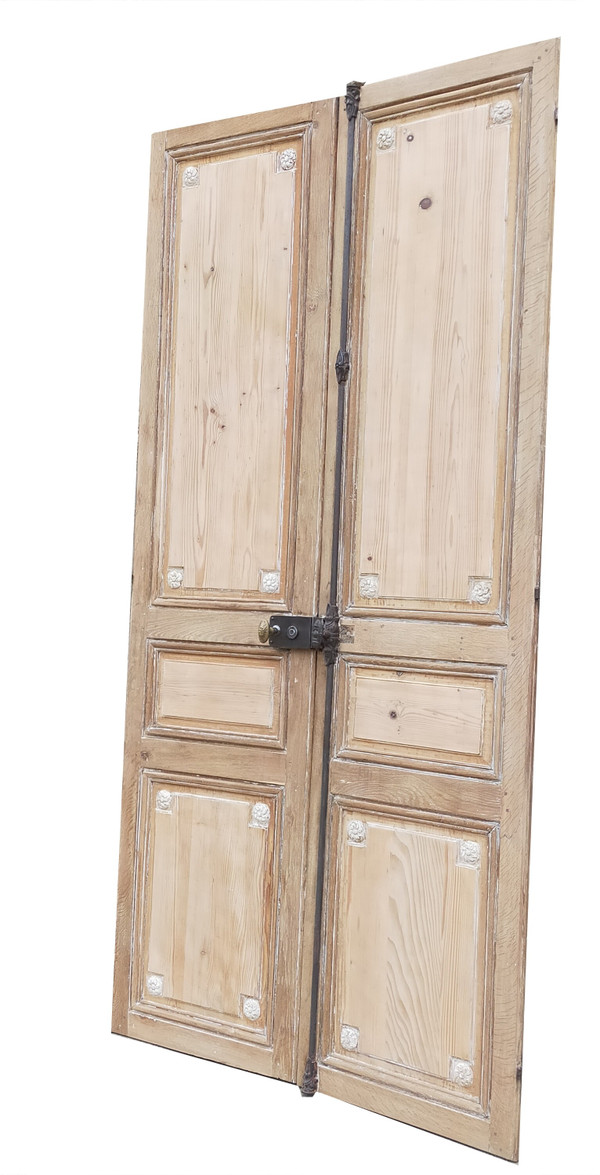 Double Porte Haussmann Epoque 18810 Décorée De Fleurs Et Rinceaux
