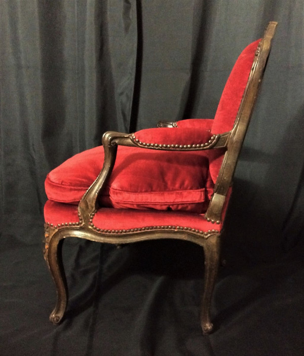 25\% remise - Estampillés 'M. CRESSON" - Paire De Fauteuils A Dos Plat - XVIIIème