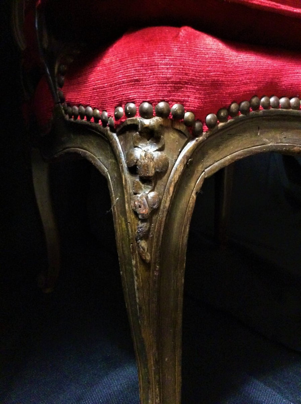 25\% remise - Estampillés 'M. CRESSON" - Paire De Fauteuils A Dos Plat - XVIIIème